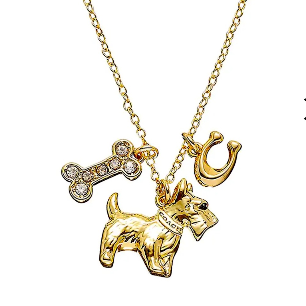 COACH Women's Scottie Charm
Pendant Necklace